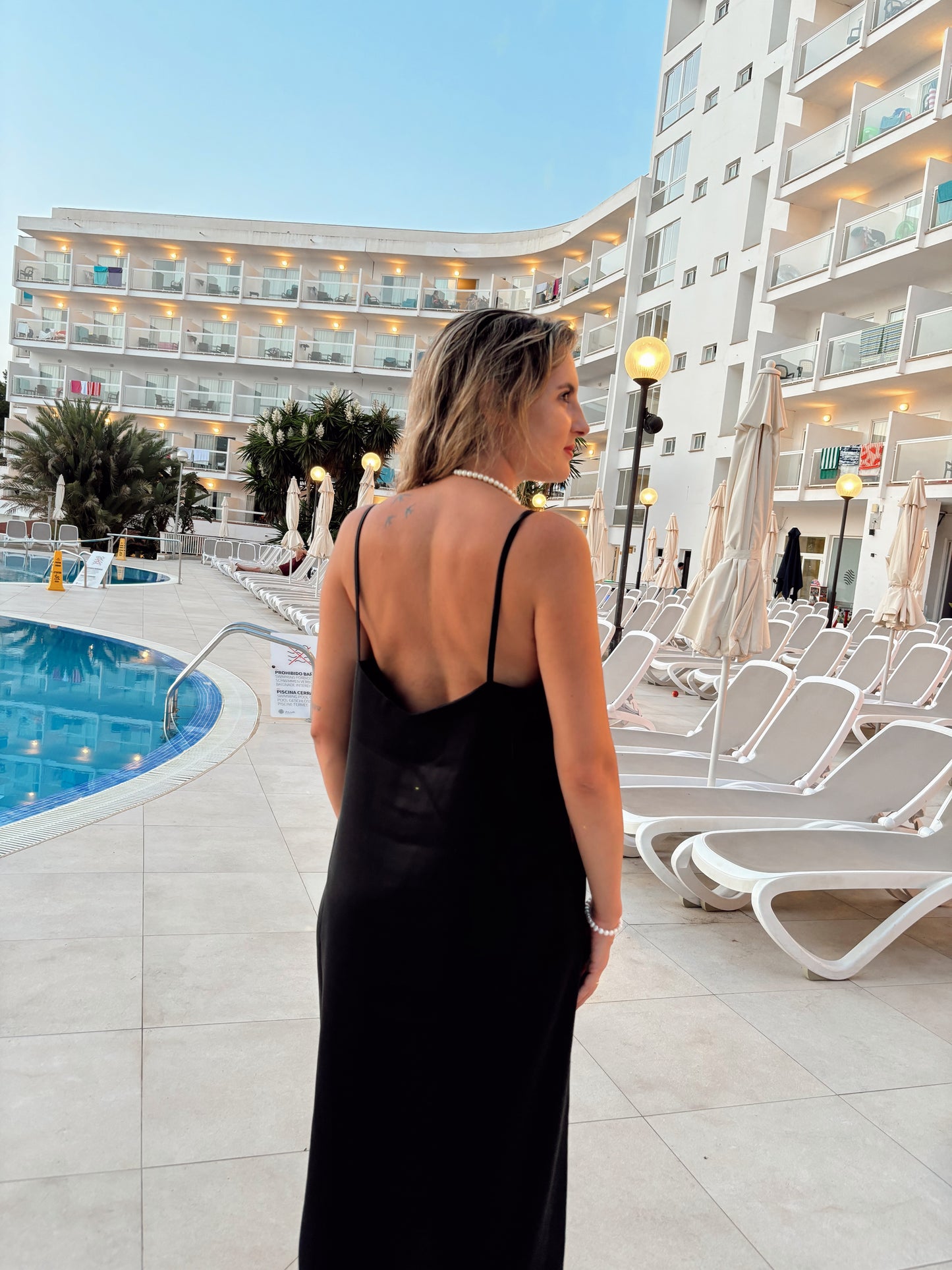Satin long dress