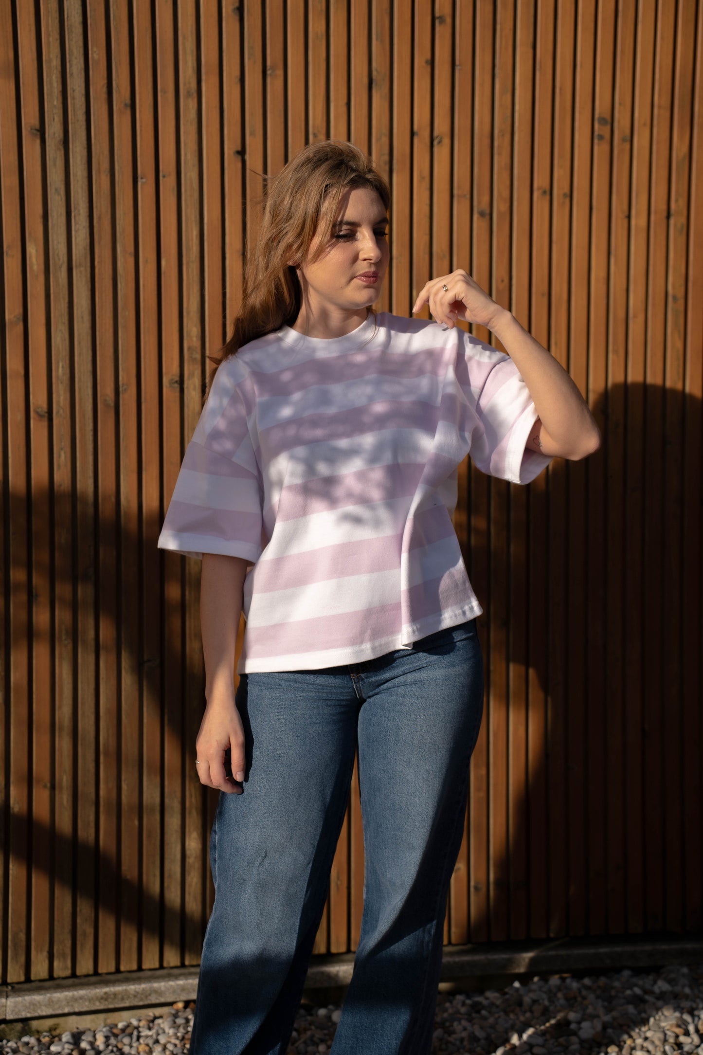 T-shirt oversize stripe