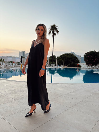 Satin long dress
