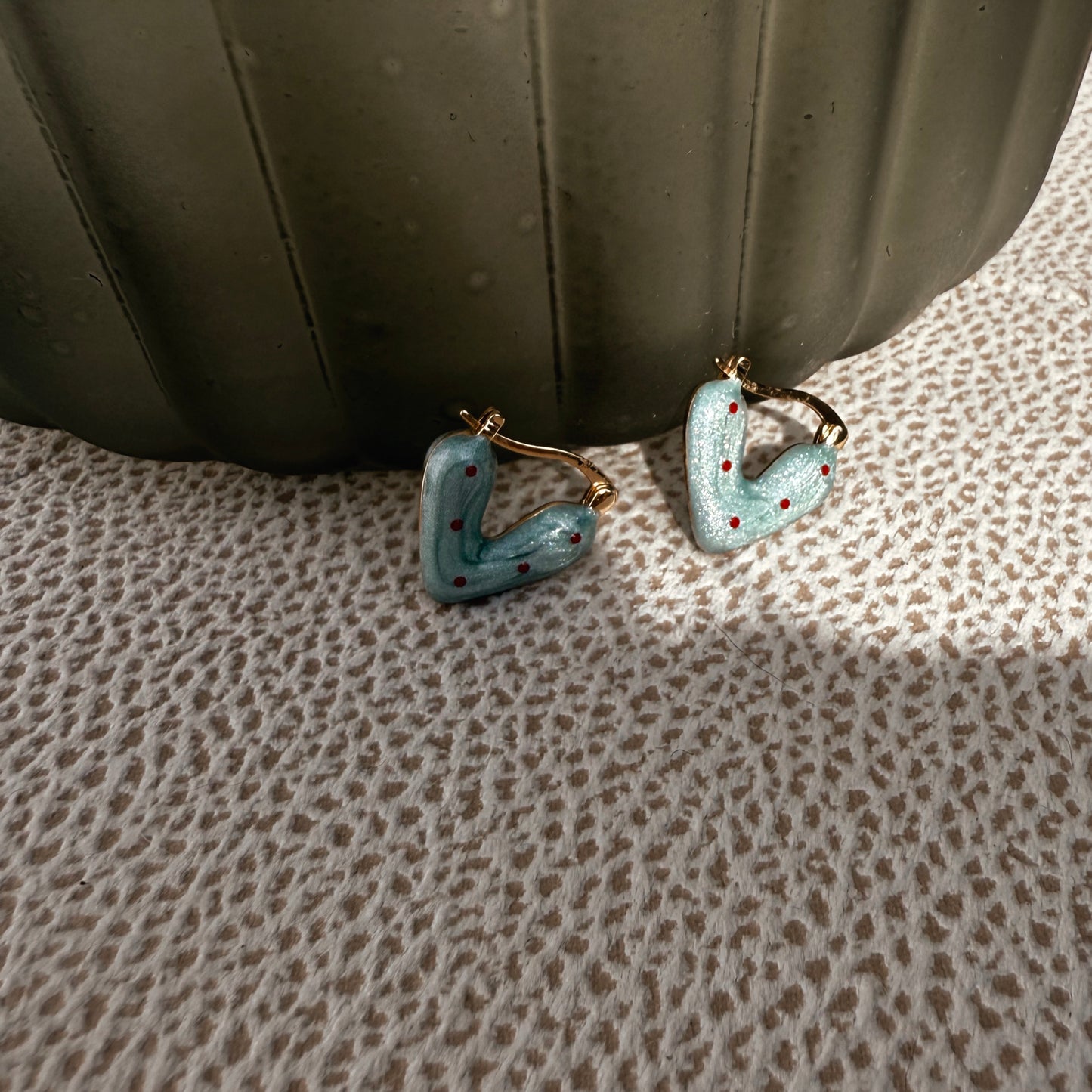 Brincos Blue Heart