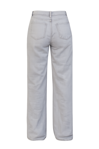 Wide leg grey jeans